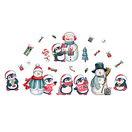 Christmas PVC Wall Stickers, Wall Decoration, Penguin, 800x390mm, 2pcs/set(DIY-WH0228-901)