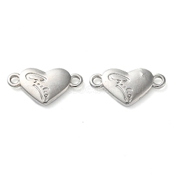 Alloy Pendant, Lead Free & Cadmium Free, Heart, Platinum, 10.5x20.5x2.5mm, Hole: 1.8mm(FIND-Z014-12P)