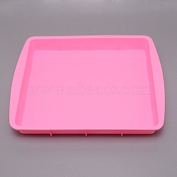 Rectangle Soap Silicone Molds, for Soap Cake Making Supplies, Deep Pink, 317x290x48mm(DIY-WH0152-43)