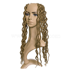 Dreadlocks Braiding Hair for Women, Low Temperature Heat Resistant Fiber, Long & Curly Hair, Light Brown, 18 inch(45.7cm)(OHAR-G005-18B)