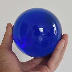 Glass Display Decorations, Crystal Ball, Round, Blue, 40mm(DJEW-PW0001-51D-07)