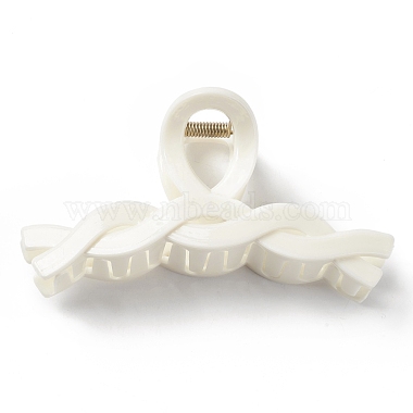 White Plastic Claw Hair Clips