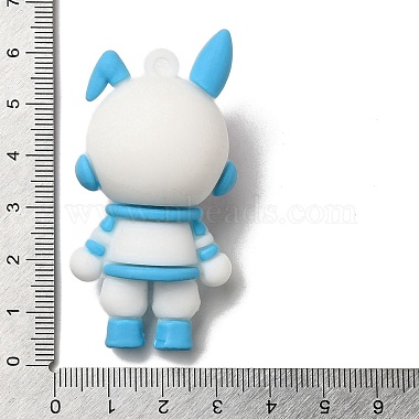 Rabbit Spaceman PVC Plastic Cartoon Big Pendants(PVC-G005-01B)-3