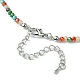 Faceted Rondelle Glass Beaded Necklace for Women(NJEW-M208-01E)-5