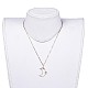 Pendant Necklace and Dangle Stud Earring Jewelry Sets(SJEW-JS01084-01)-6