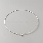 Iron Choker Necklace Making, Rigid Necklaces, Platinum, Inner Diameter: 5.71 inch(14.5cm), 2~13mm(NJEW-WH0002-251P)