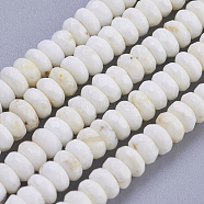 Natural Magnesite Beads Strands, Faceted, Rondelle, 4~4.5x2~2.5mm, Hole: 1mm, about 150pcs/strand, 15.1  inch~15.3 inch(38.5~39cm)(G-K255-25)