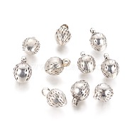 CCB Plastic Fruit Pendants, Strawberry Charms, Antique Silver, 15x10x9.5mm, Hole: 3mm(CCB-J030-24AS)