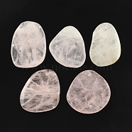 Natural Rose Quartz Gemstone Pendants, Mixed Shapes, 47~52x33~43x7~9mm, Hole: 2.5mm(G-Q941-127)