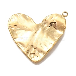 Ion Plating(IP) 304 Stainless Steel Pendants, Heart Charm, Real 18K Gold Plated, 20x24x2mm, Hole: 1.5mm(STAS-P371-031G)