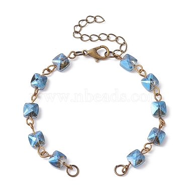 Dodger Blue Glass Bracelets
