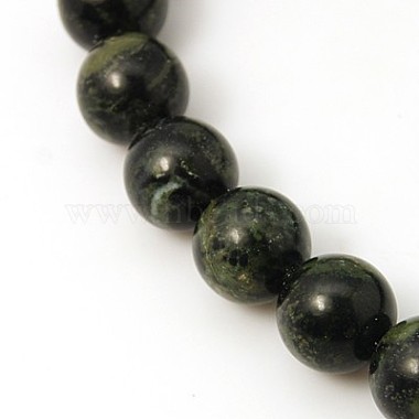 Black Round Kambaba Jasper Beads