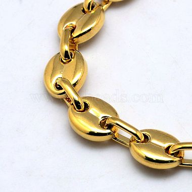 Fashionable 304 Stainless Steel Coffee Bean Chain Necklaces(NJEW-I008-33A)-2