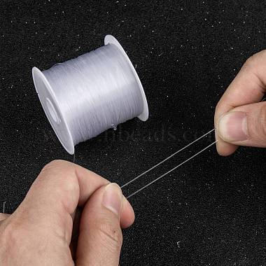 1 rouleau fil de pêche de nylon transparent(X-NWIR-R0.2MM)-5