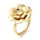 Rack Plating Flower Brass Micro Pave Clear Cubic Zirconia Adjustable Rings(RJEW-S413-02G)-1