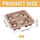 生分解性パルプ製使い捨てコーヒーカップトレイ 1個(AJEW-BC0009-87B)-2