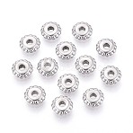 Non-Tarnish 304 Stainless Steel Disc Beads, Flower, Stainless Steel Color, 6x2mm, Hole: 1.2mm(STAS-P319-14B-P)