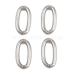304 Stainless Steel Open Jump Rings, Oval, Stainless Steel Color, 11.5x6x1.5mm, 15 Gauge(SA-CBA098D-06P)