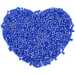 2000Pcs PE DIY Melty Beads Fuse Beads Refills, Tube, Marine Blue, 5x5mm, Hole: 3mm(DIY-SP0004-73D)