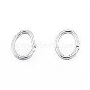 Non-Tarnish 304 Stainless Steel Jump Rings, Open Jump Rings, Oval, Stainless Steel Color, 4x3x0.6mm, 22 Gauge, Inner Diameter: 2x2.5mm, about 290pcs/5g(X-STAS-N092-172C-01P)