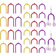 CHGCRAFT 48Pcs 6 Style Transparent Acrylic Chandelier Component Links, 3 Loop Connector, Arch, Mixed Color, 22.5x22.5x3mm and 37.5x22.5x3mm, Hole: 2mm, 8pcs/style(TACR-CA0001-15)