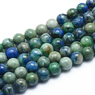 Assembled Synthetic Chrysocolla and Lapis Lazuli Beads Strands, Round, 8~8.5mm, Hole: 0.8mm, about 46pcs/strand, 15.3 inch(40cm)(G-G823-07-8mm)