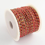 Braided Nylon Cord for Chinese Knot Making, Colorful, 1.5mm, about 109.36 yards(100m)/roll(NWIR-S004-09)