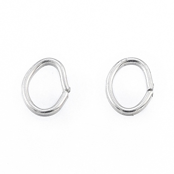 Non-Tarnish 304 Stainless Steel Jump Rings, Open Jump Rings, Oval, Stainless Steel Color, 4x3x0.6mm, 22 Gauge, Inner Diameter: 2x2.5mm, about 290pcs/5g