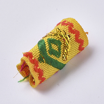 Cloth Elastic Hair Ties, Ponytail Decoration, For African Braid Reggae Hair Accessories, Colorful, 10x20mm, Inner Diameter: 8mm