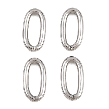 304 Stainless Steel Open Jump Rings, Oval, Stainless Steel Color, 11.5x6x1.5mm, 15 Gauge