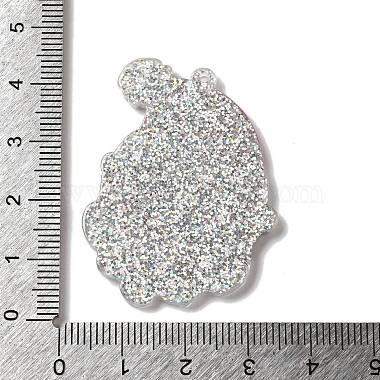 Printed Christmas Theme Acrylic Pendants(OACR-L018-07C)-3