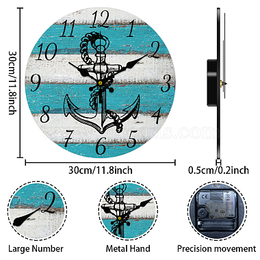 MDF Printed Wall Clock(HJEW-WH0058-001)-2