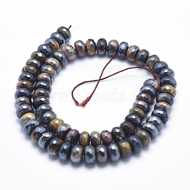 Electroplate Natural Tiger Eye Beads Strands(G-K256-01C)-2