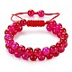 bracelet de perles tressées en verre rond étincelant(BJEW-SW00082-17)-1