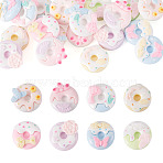 20Pcs Opaque Resin Decoden Cabochons, Doughnut, Mixed Color, 24~26.5x24~25x9~10.5mm(RESI-TADJ0001-20)