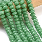 Natural Glass Beads Strands, Rondelle, Medium Sea Green, 8.5~9x5.5~6mm, Hole: 0.9mm, about 77pcs/strand, 15.55~15.75''(39.5~40cm)(GG-CBA007A-A02-A02)