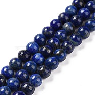 Natural Lapis Lazuli Bead Strands, Round, 6mm, Hole: 1mm, about 63pcs/strand, 15.5 inch(395mm)(G-G953-03-6mm)