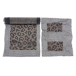 Glass Rhinestone Purse Making Accessories Set, with Gridding, Mixed Color, 39x22x0.4cm, 2pcs/set(DIY-WH0259-93)