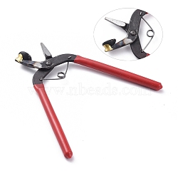 Carbon Steel Jewelry Pliers, for using with Clamping Rhinestone Beads, Red, Gunmetal, Fit for 16mm Rhinestone, 155x110x10mm(PT-R018-16mm)