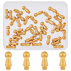 SUPERFINDINGS 40Pcs Steel Nipple Stud Rivets, Jewelry Box Drawer Handles, Cabinet Knobs, Belt Buckle Screws Hook, Golden, 10x4mm(FIND-FH0008-02G)