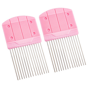 Paper Quilling Combs, Paper Craft Tool, Hot Pink, 140x80x7mm, 2pcs/box