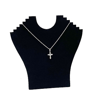 Velvet Necklace Displays, Black, 24.4x24x0.5cm