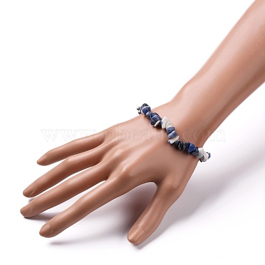 Bracelets extensibles en perles de sodalite naturelles(BJEW-JB05765-03)-3