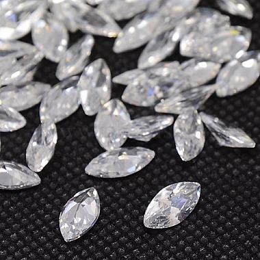 10mm Clear Horse Eye Cubic Zirconia Cabochons