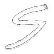 Brass Necklaces, Platinum, 17 inch(X-NJEW-A266-58)