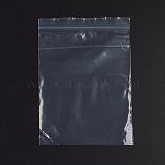 Plastic Zip Lock Bags, Resealable Packaging Bags, Top Seal, Self Seal Bag, Rectangle, White, 17x12cm, Unilateral Thickness: 2.1 Mil(0.055mm), 100pcs/bag(OPP-G001-F-12x17cm)