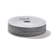 Braided Nylon Threads, Dyed, Knotting Cord, for Chinese Knotting, Crafts and Jewelry Making, Gray, 1.5mm, about 13.12 Yards(12m)/Roll(NWIR-E023-1.5mm-39)