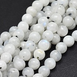 Natural Rainbow Moonstone Beads Strands, Round, 6mm, Hole: 0.8mm, about 62pcs/strand, 15.6 inch(39.8cm)(G-I249-B04-01)