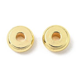 Brass Beads, Cadmium Free & Lead Free, Long-Lasting Plated, Disc, Real 18K Gold Plated, 5x2mm, Hole: 1.5mm(X-KK-D032-01E-G)