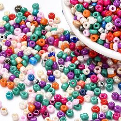 8/0 Mixed Style Round Glass Seed Beads, Mixed Color, 2.5~3.5x2~2.5mm, Hole: 0.8~1mm, about 12100pcs/450g(SEED-K003-3mm-M05)